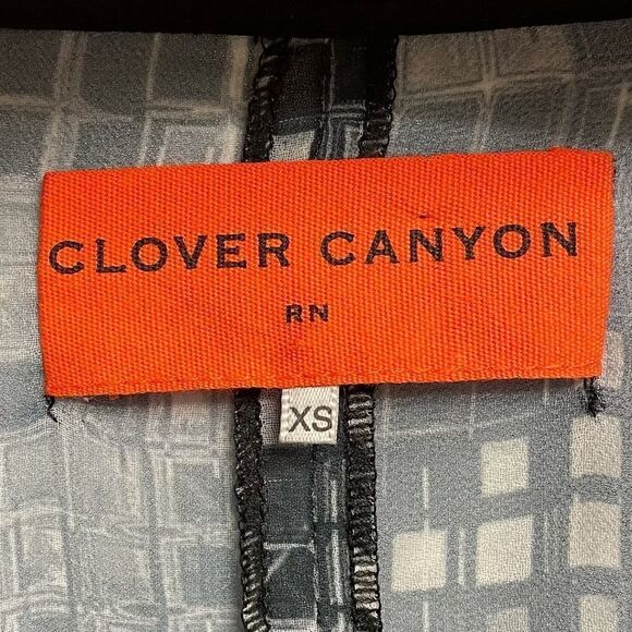 CLOVER CANYON Blue Oversized Crew Neck Blouse Print Wide Sleeves - Picture 5 of 5